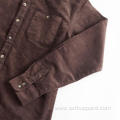 Men's Coffee Color Corduroy Shirt Jacket